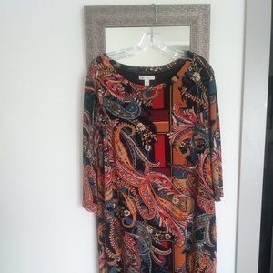 Paisley Long Sleeve Dress
